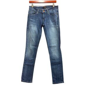 Levis Too Superlow 524 Womens Jeans 7M Blue Denim Cotton/Elastane